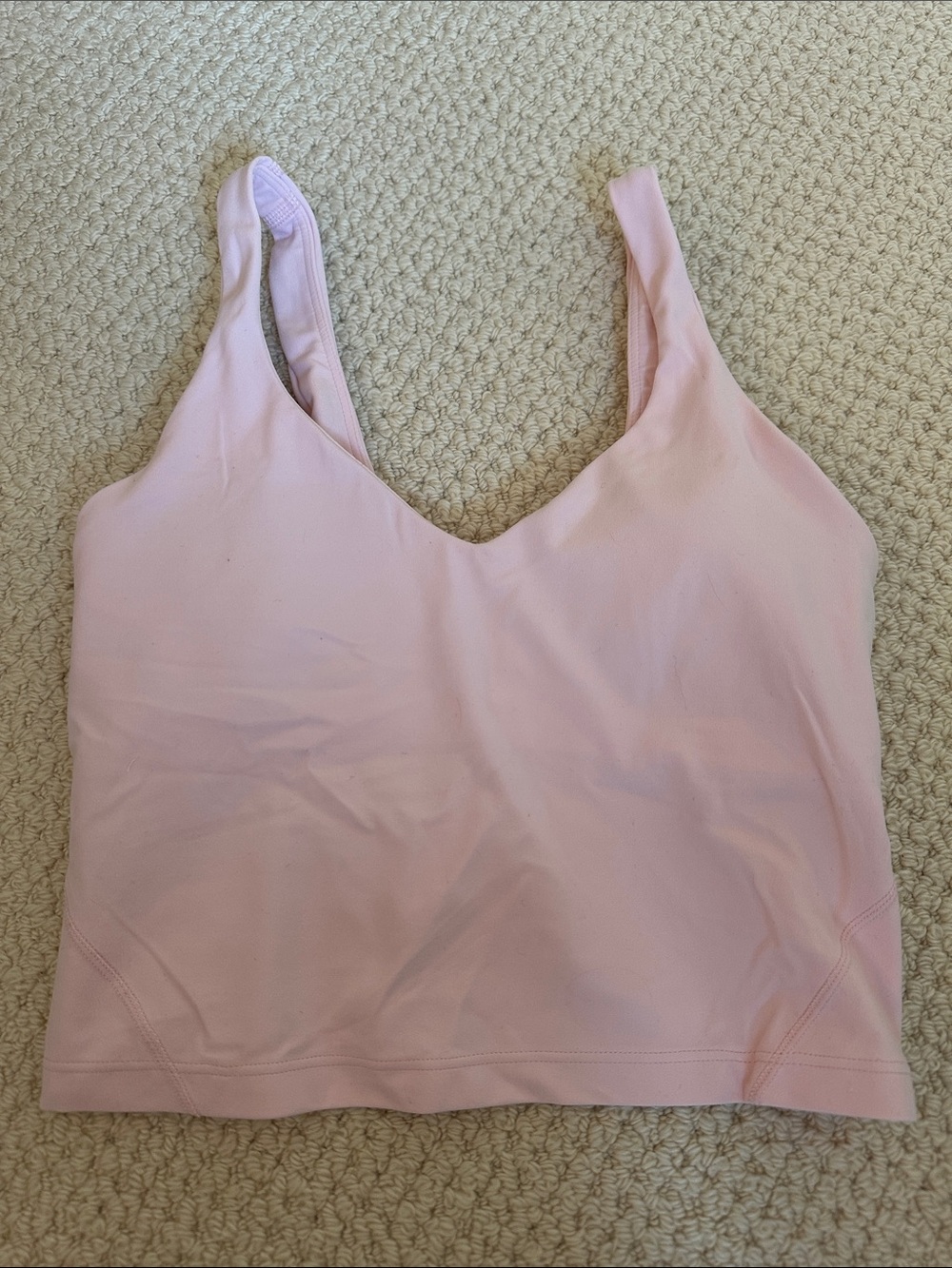 Light Pink Lululemon Aline Tank Top with built in bra
